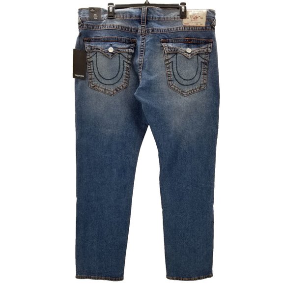 True Religion Geno Relaxed Slim Flap Big T Mens Jeans 40x32 NWT 199$ - Picture 1 of 12